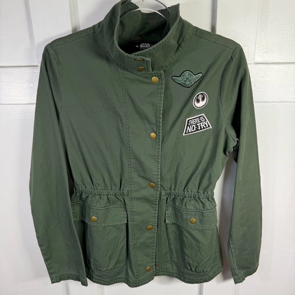 Star Wars Her Universe Green Utility Jacket with Patches Women's Size Medium - Picture 2 of 8